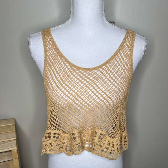 Free People Crochet Crop Top Size XS/S - Picture 2 of 10